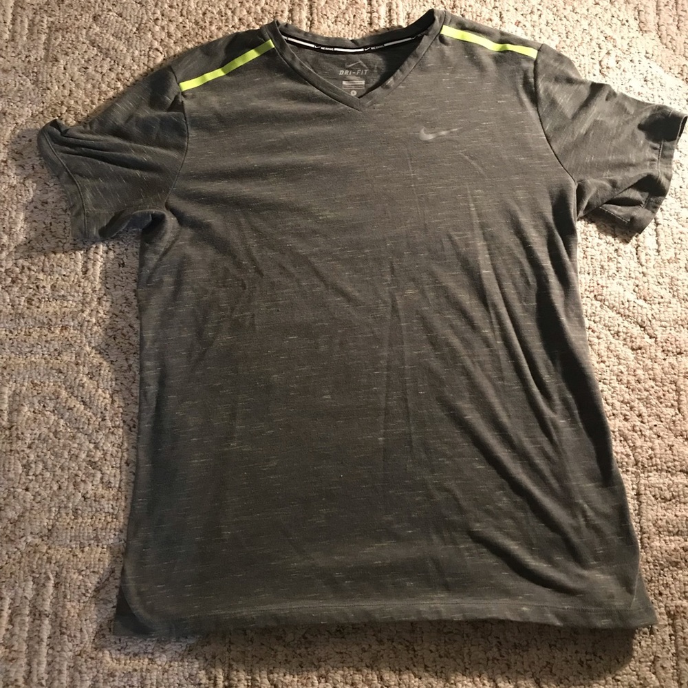 Green Nike Dri-Fit Running Shirt